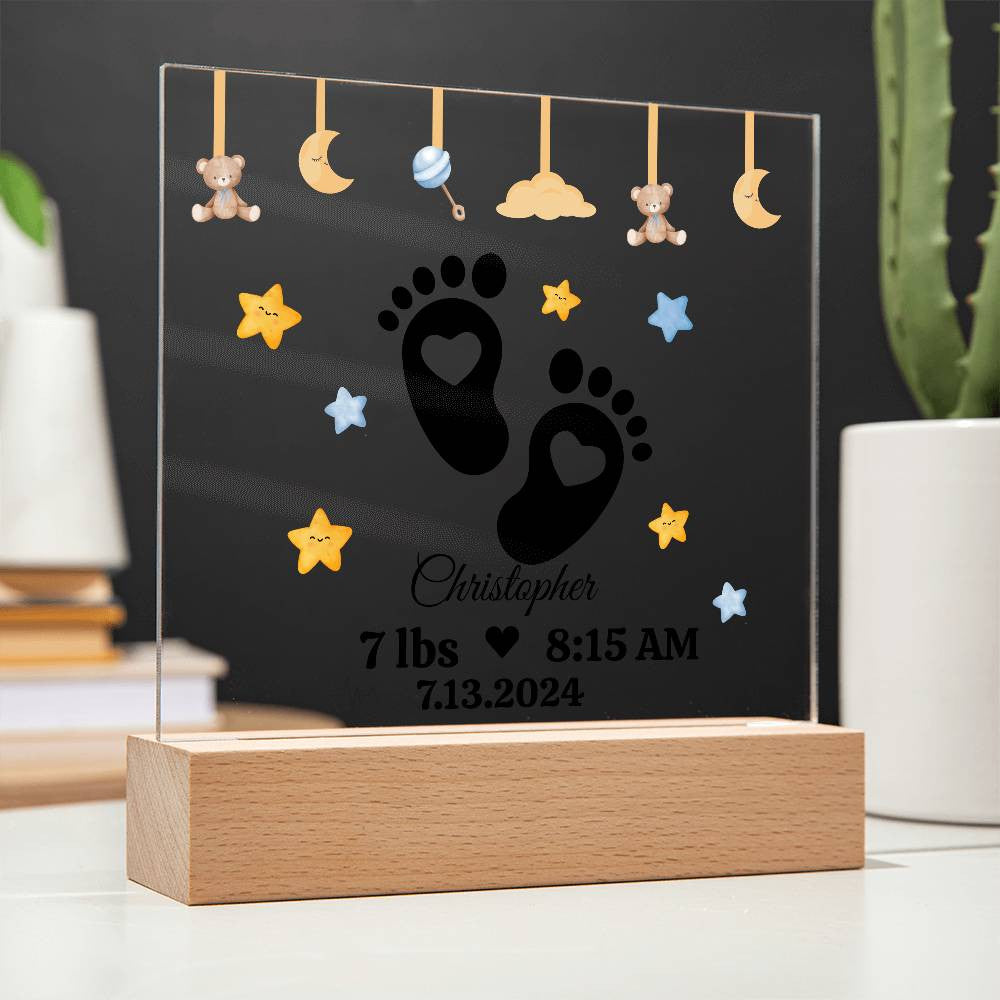 New-Born:Baby Shower | Acrylic Square Plaque