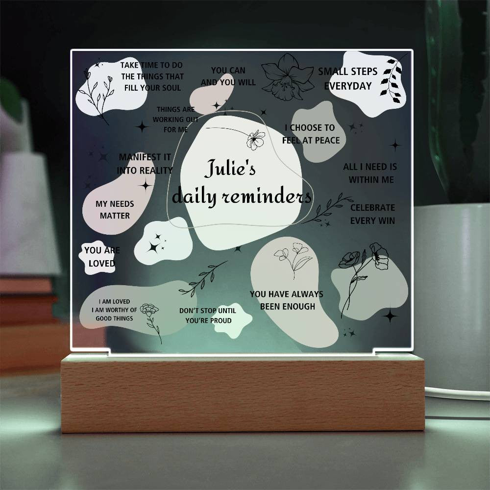 Personalized Name Affirmation Acrylic Square Plaque