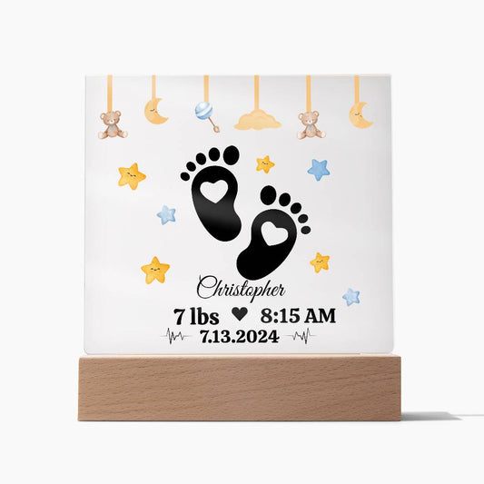 New-Born:Baby Shower | Acrylic Square Plaque