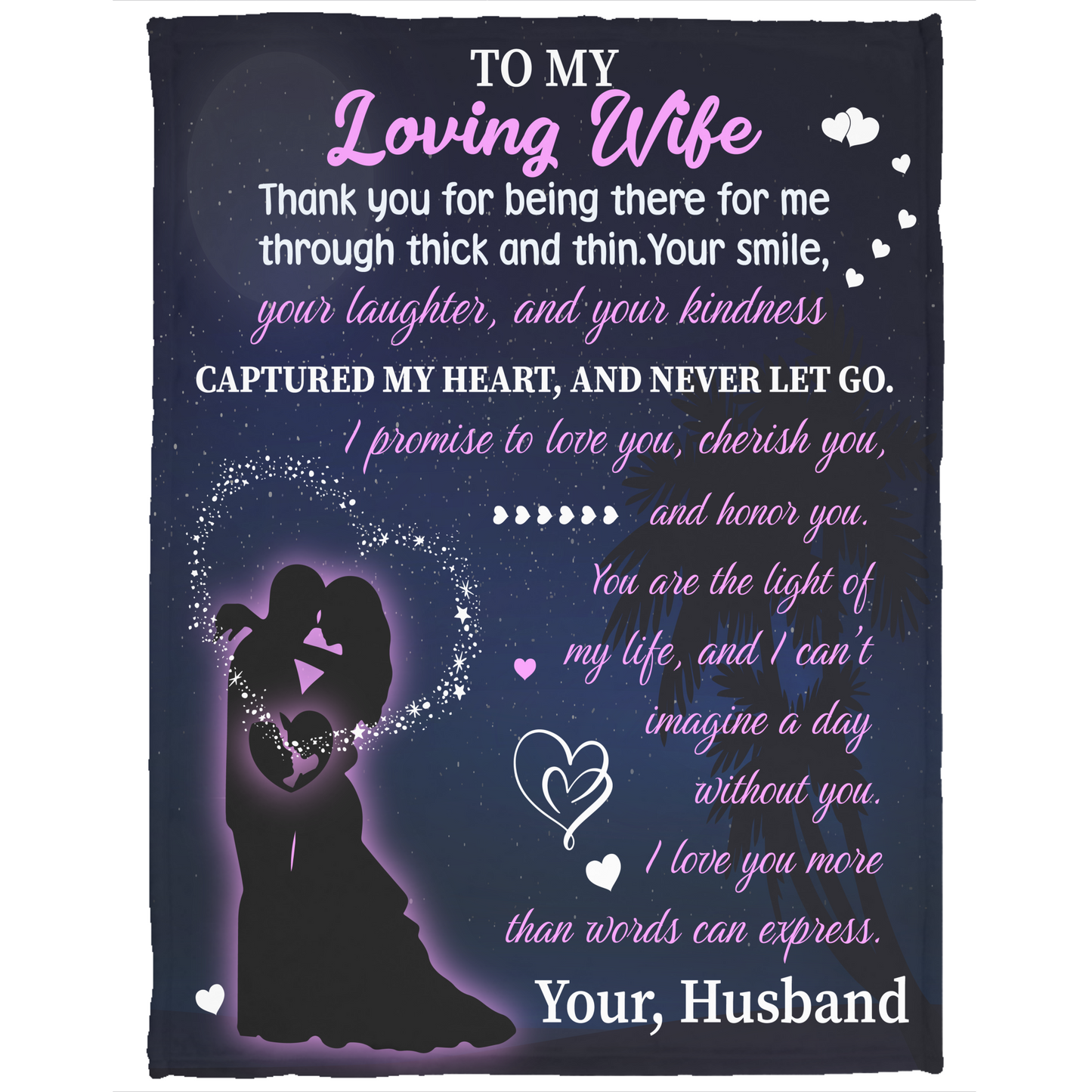 To My Loving WIfe Blanket