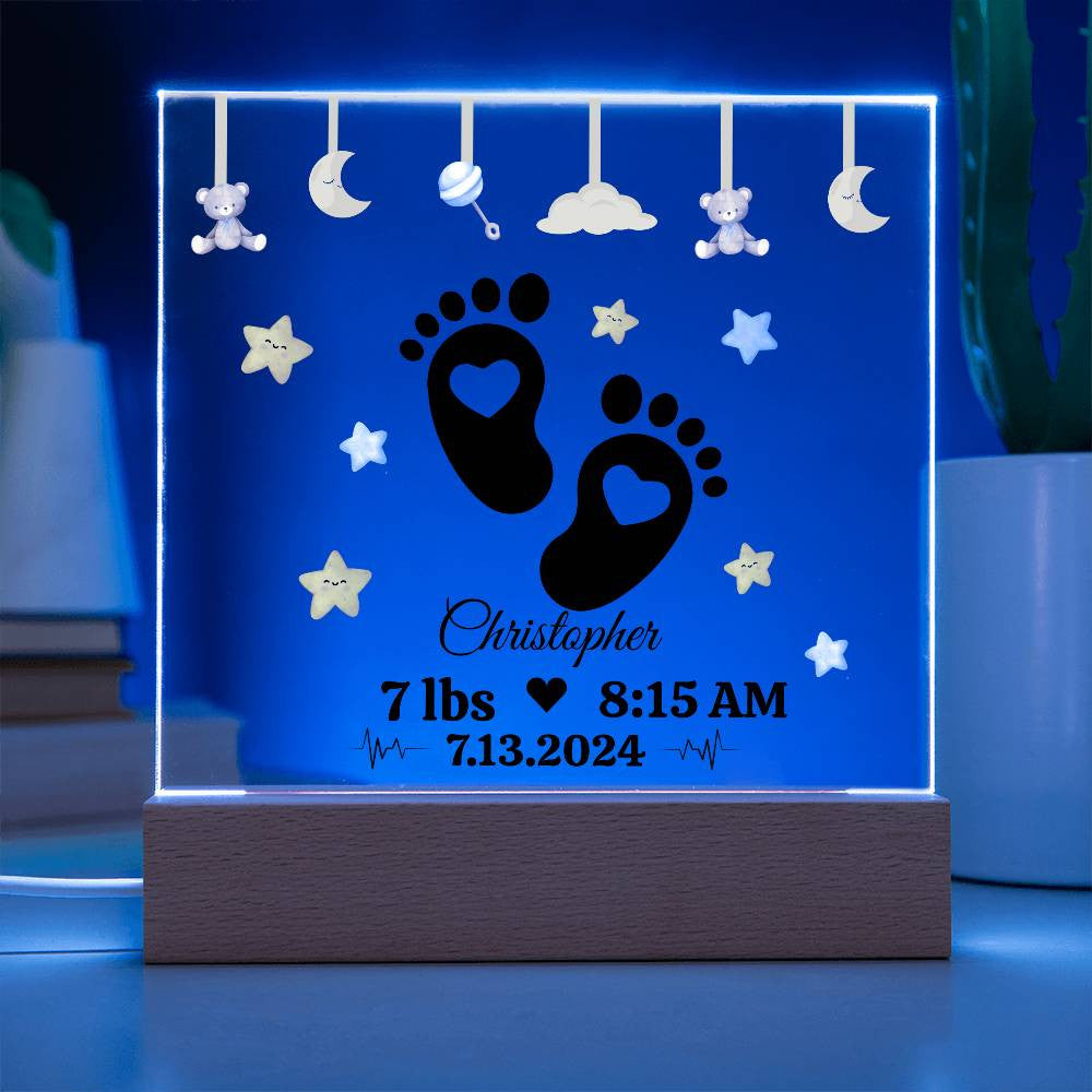 New-Born:Baby Shower | Acrylic Square Plaque