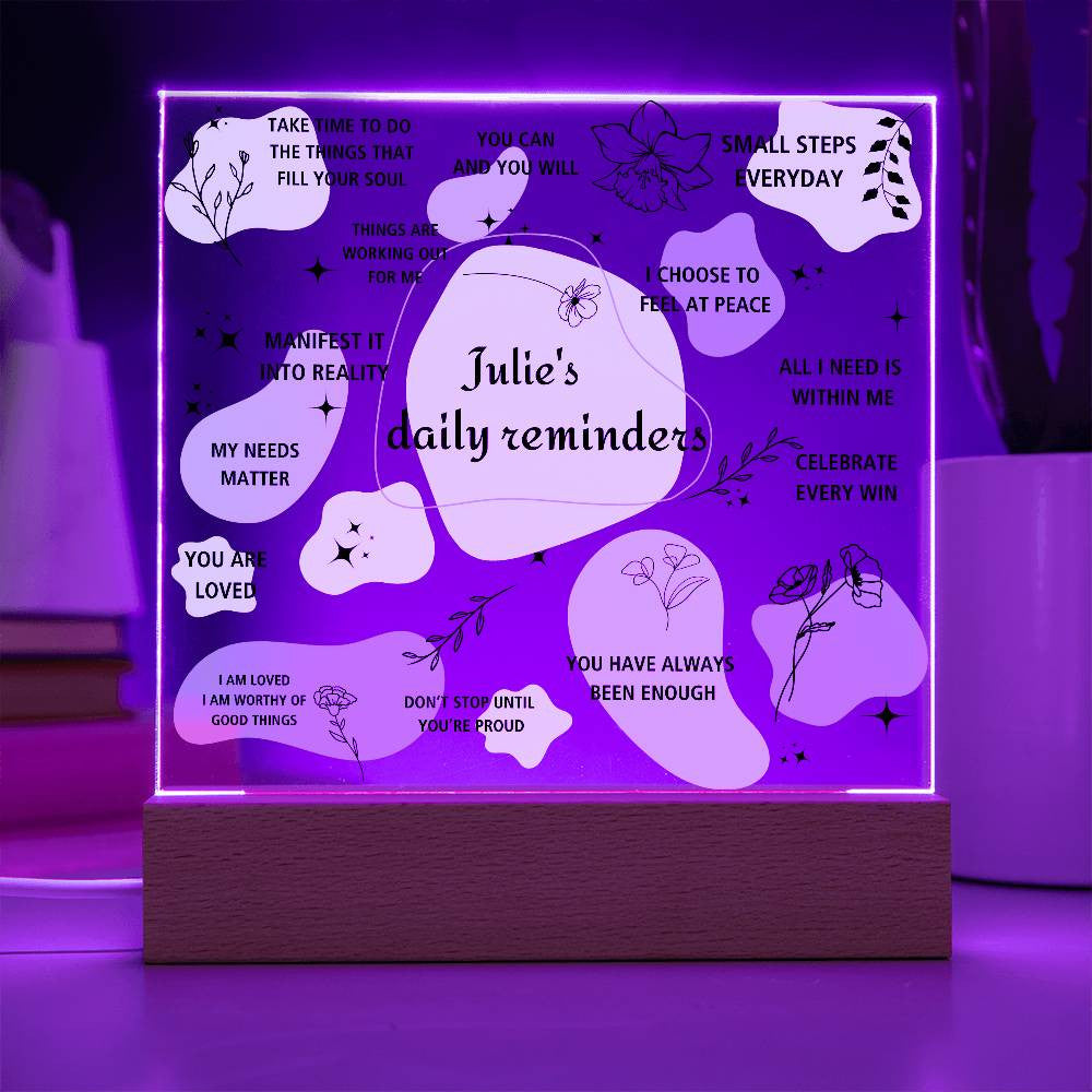 Personalized Name Affirmation Acrylic Square Plaque