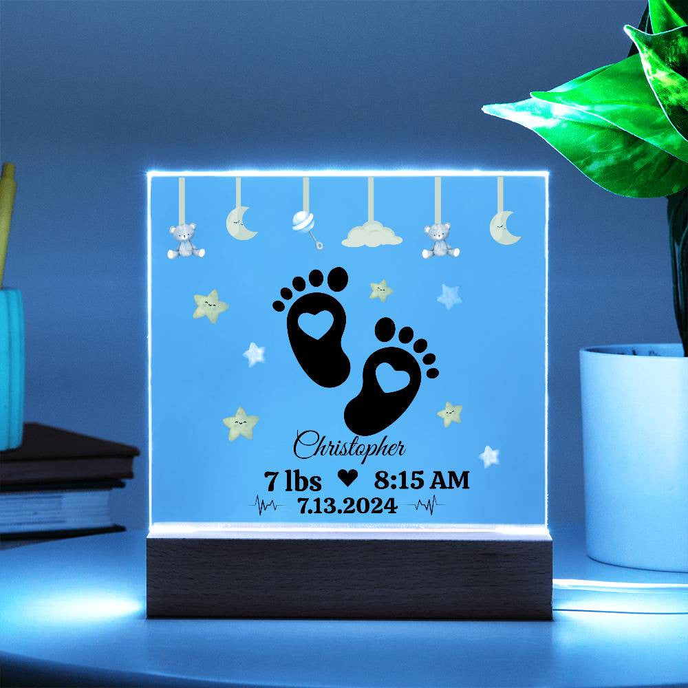 New-Born:Baby Shower | Acrylic Square Plaque