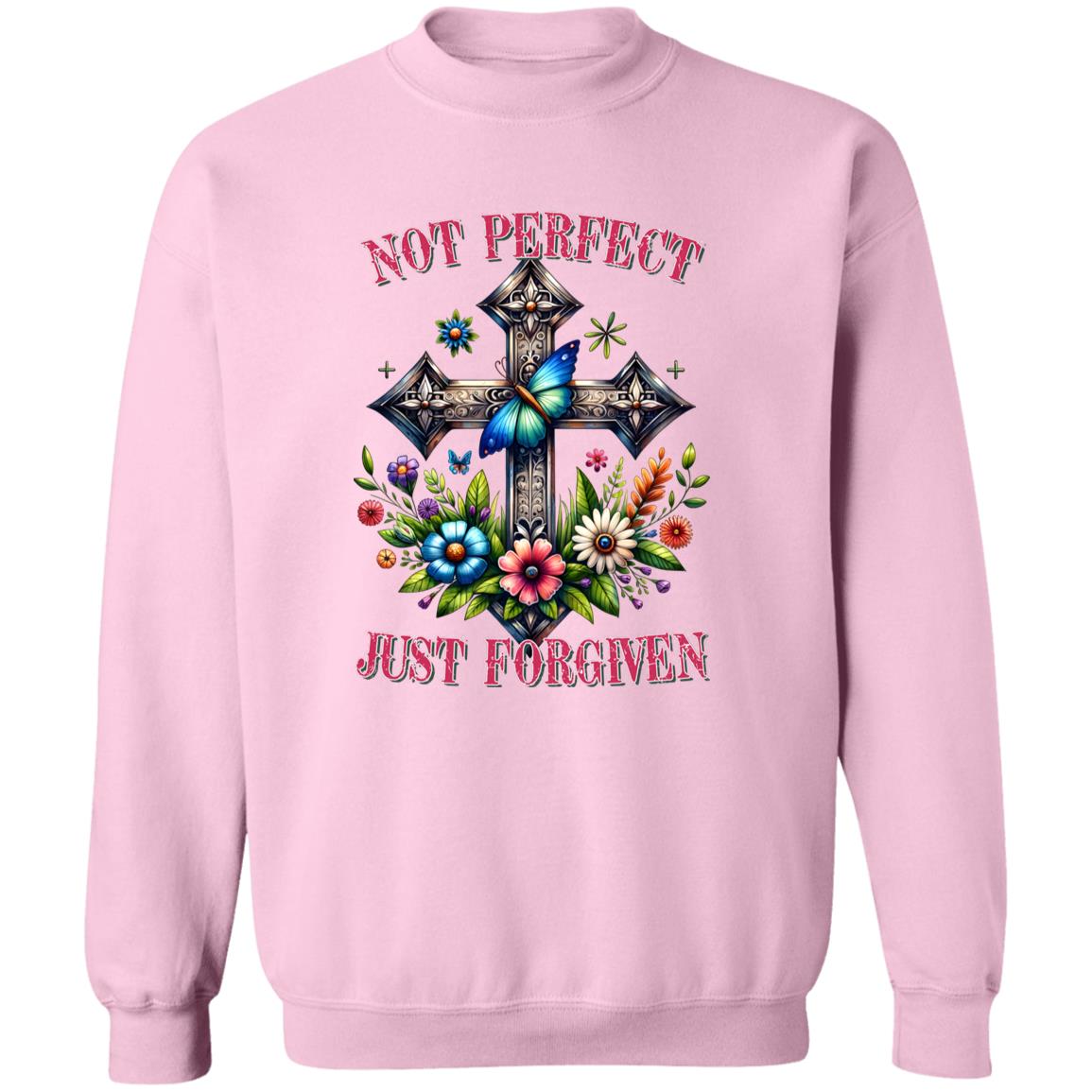 Not Perfect Just Forgiven Cross Sweatshirt