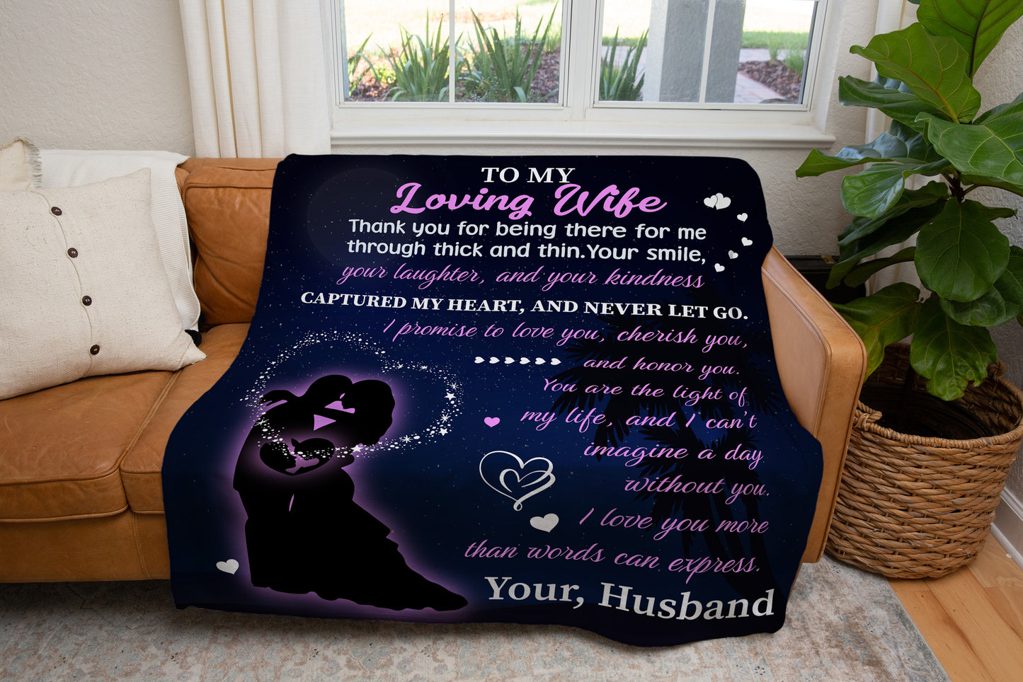 To My Loving WIfe Blanket