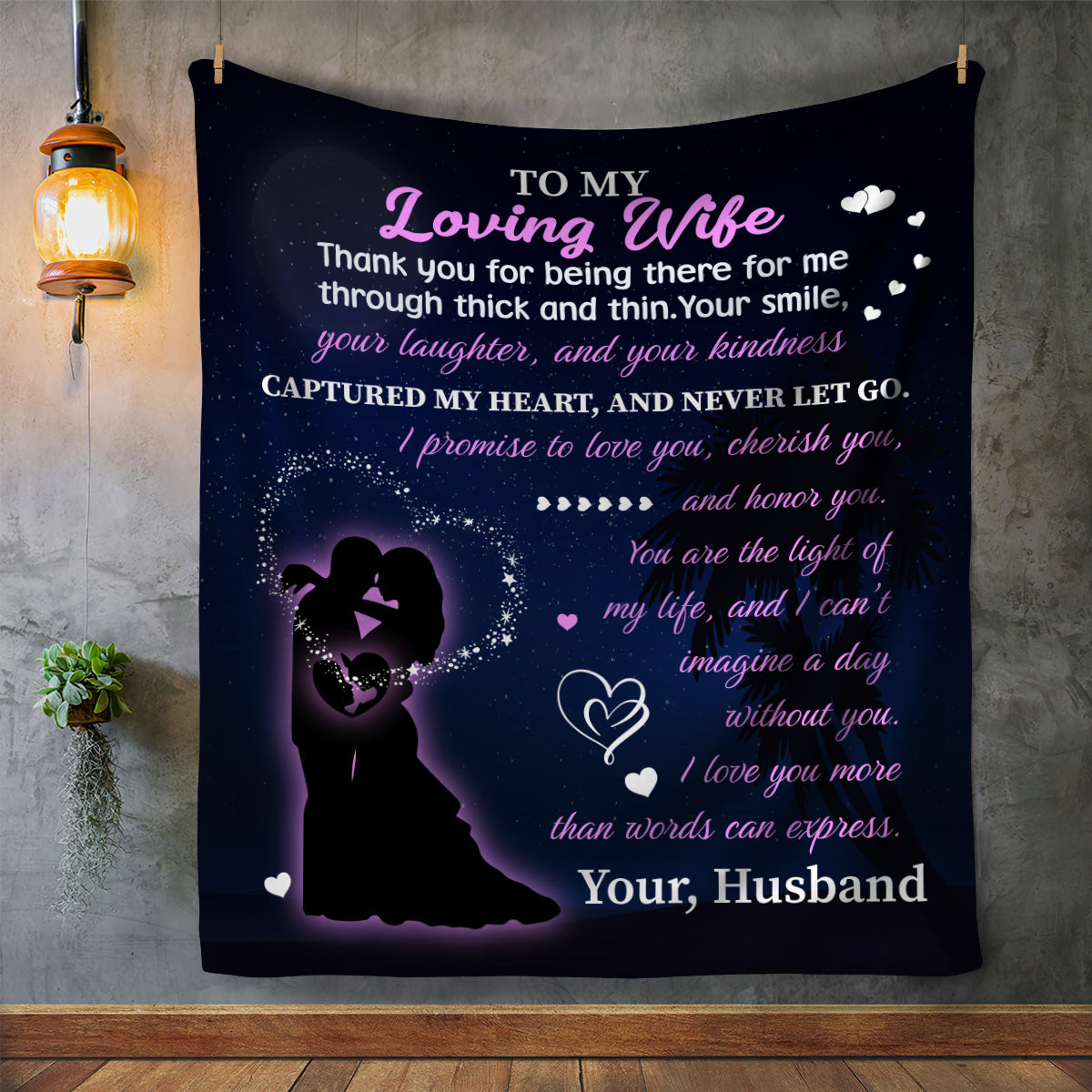 To My Loving WIfe Blanket