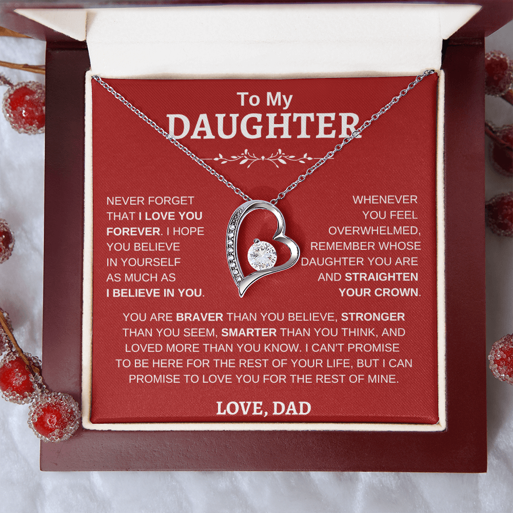 To My Daughter , Love Dad RW : Forever Love Necklace