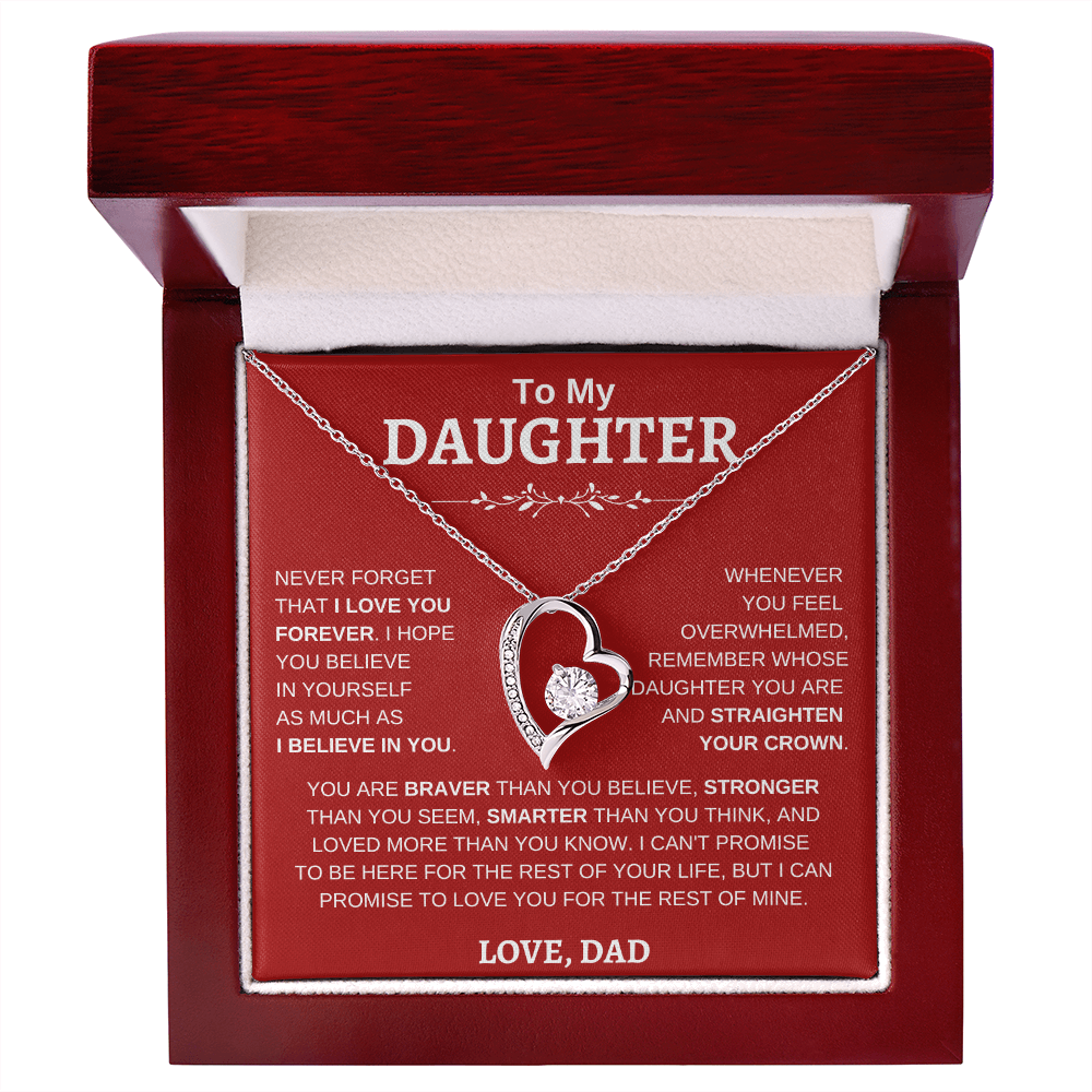 To My Daughter , Love Dad RW : Forever Love Necklace