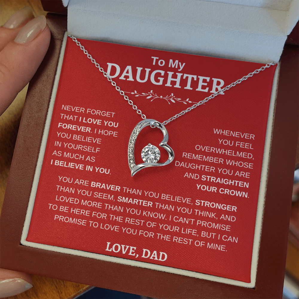 To My Daughter , Love Dad RW : Forever Love Necklace