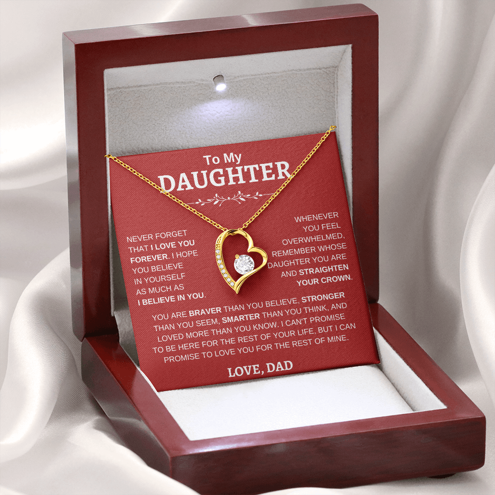 To My Daughter , Love Dad RW : Forever Love Necklace