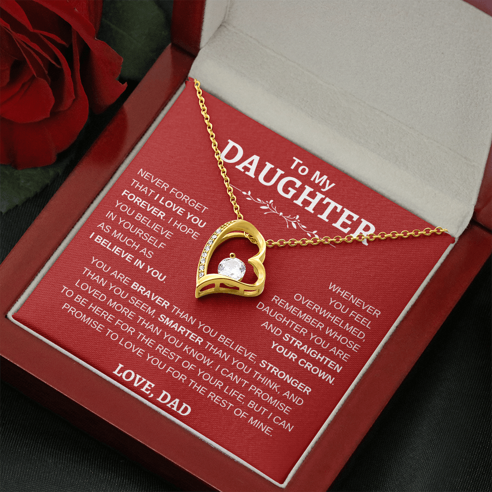 To My Daughter , Love Dad RW : Forever Love Necklace