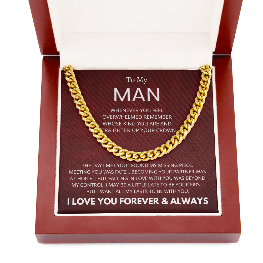 To My MAN : Missing Piece : Cuban Link Chain