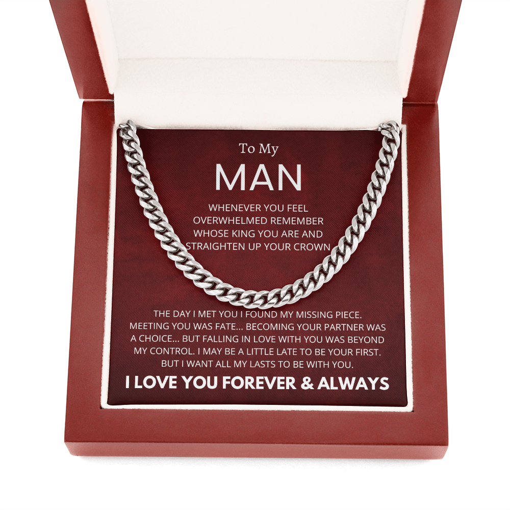 To My MAN : Missing Piece : Cuban Link Chain