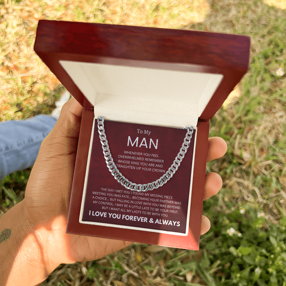 To My MAN : Missing Piece : Cuban Link Chain