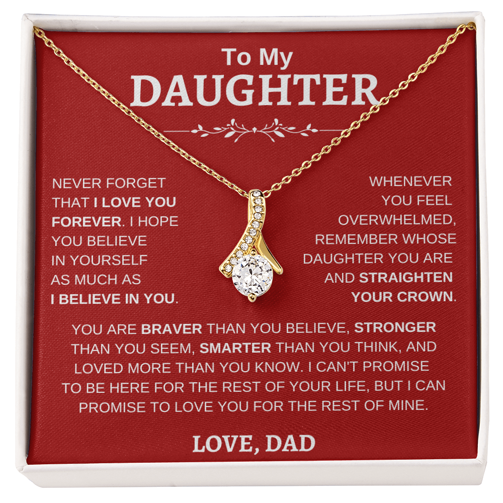 To My Daughter , Love Dad RW : Alluring Beauty Necklace