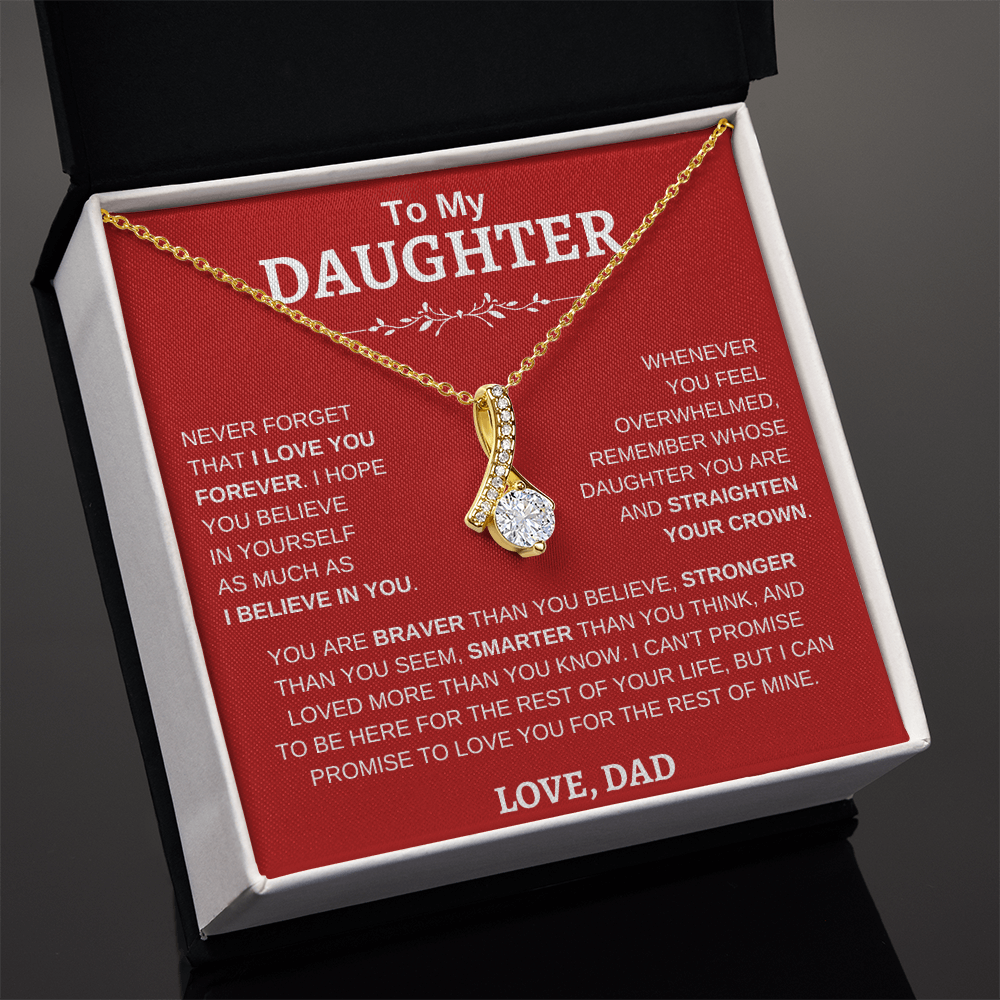 To My Daughter , Love Dad RW : Alluring Beauty Necklace