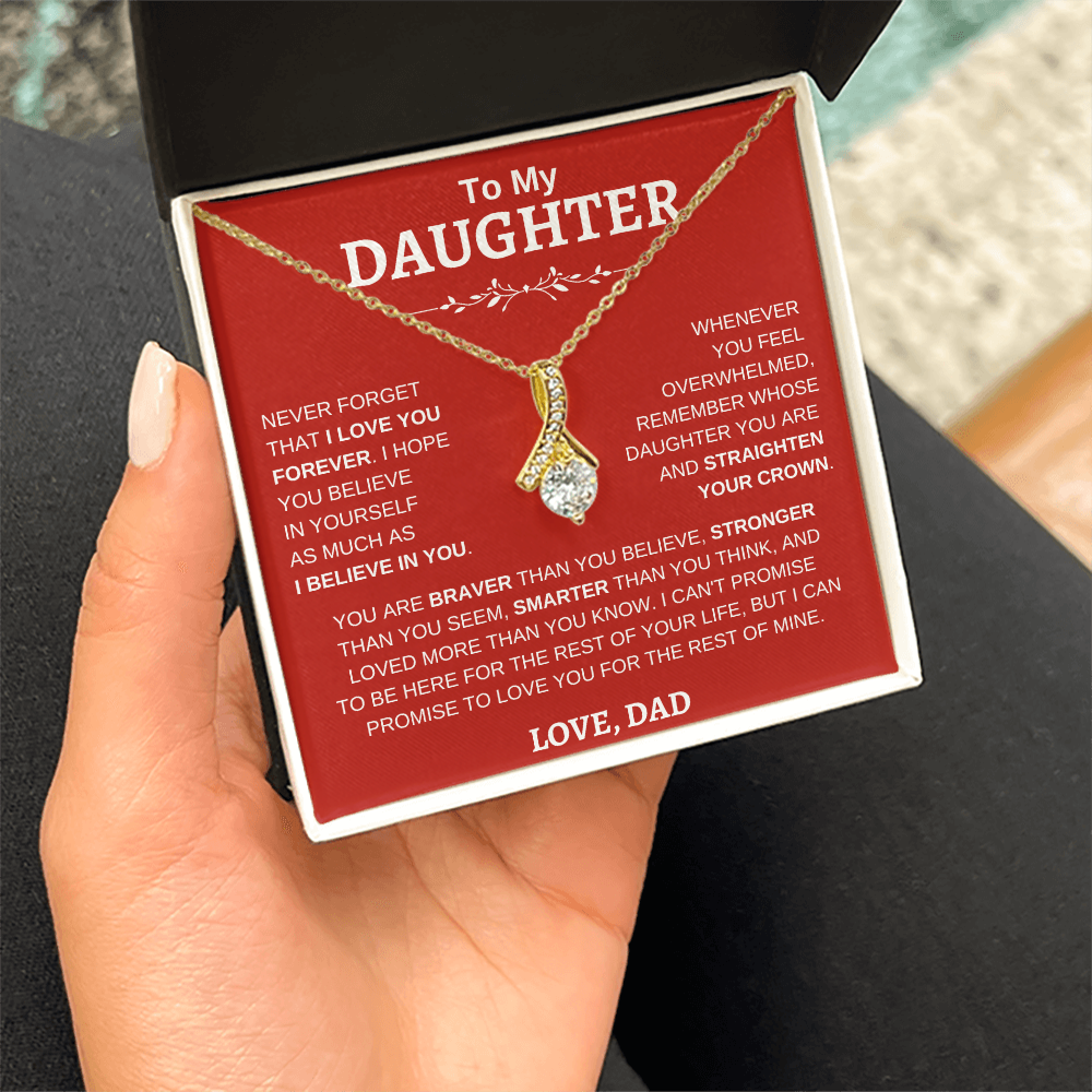 To My Daughter , Love Dad RW : Alluring Beauty Necklace