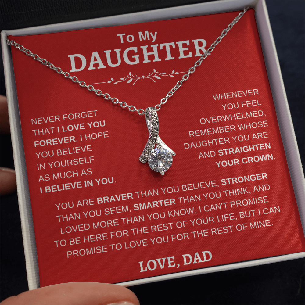 To My Daughter , Love Dad RW : Alluring Beauty Necklace