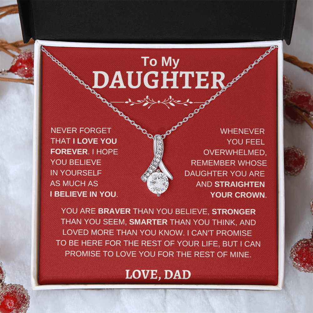 To My Daughter , Love Dad RW : Alluring Beauty Necklace