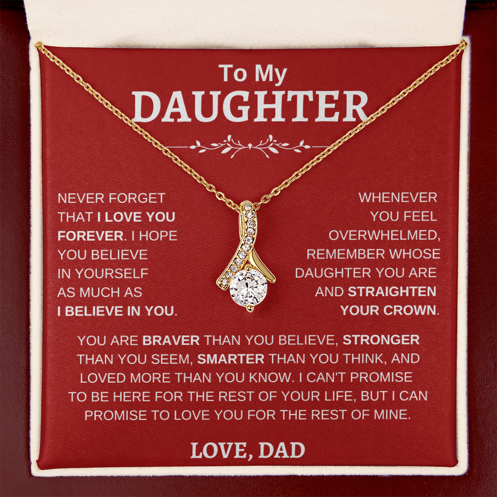 To My Daughter , Love Dad RW : Alluring Beauty Necklace