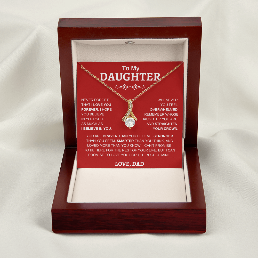 To My Daughter , Love Dad RW : Alluring Beauty Necklace