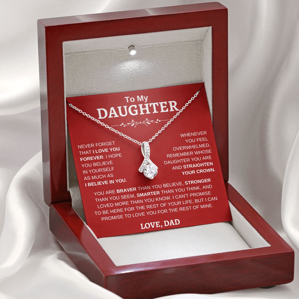 To My Daughter , Love Dad RW : Alluring Beauty Necklace