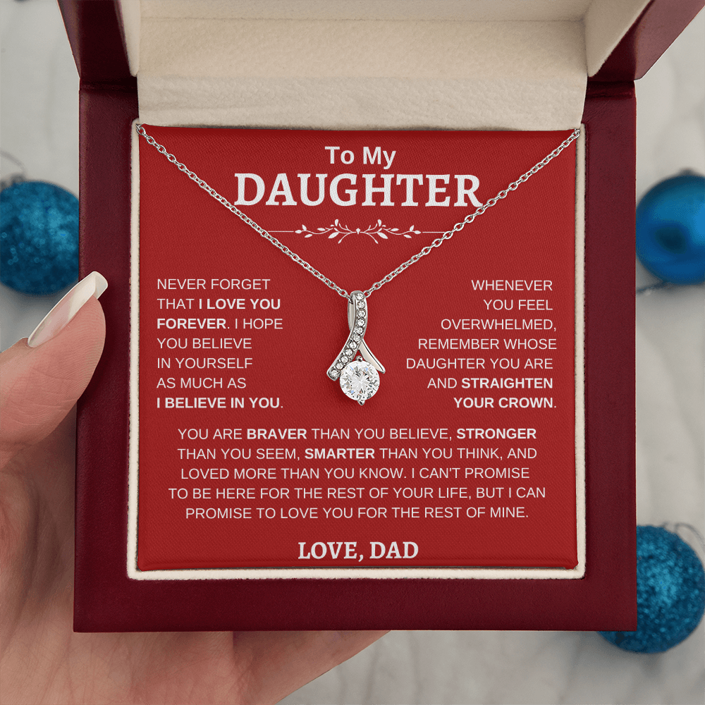 To My Daughter , Love Dad RW : Alluring Beauty Necklace