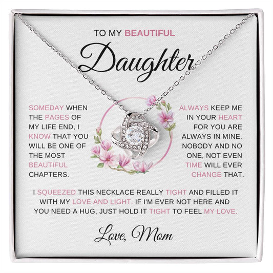 To My Beautiful Daughter | Love Knot Necklace