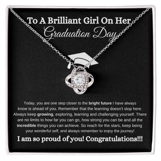 To My Daughter | Graduation Day | Love Knot Necklace | BW