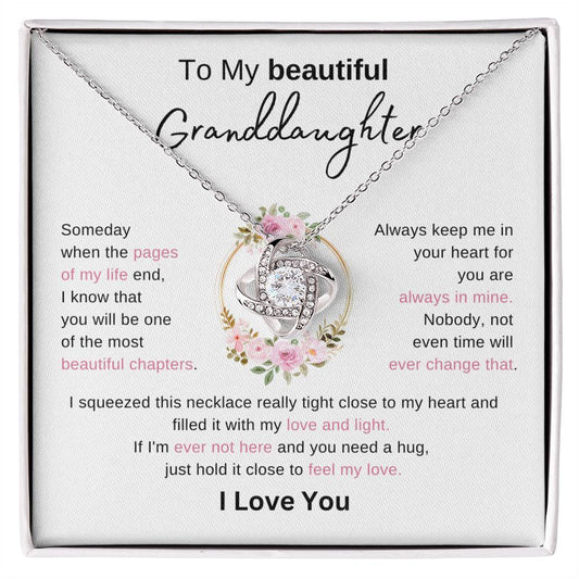 To My Beautiful Granddaughter | Love Knot Necklace
