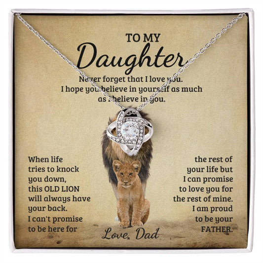 [Almost Sold Out] Daughter - Proud of you - Love Knot Necklace