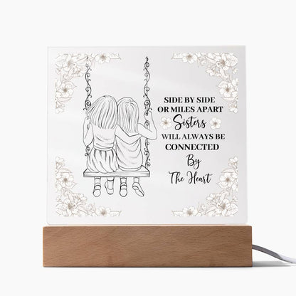 Sisters Side By Side | Square Acrylic Plaque