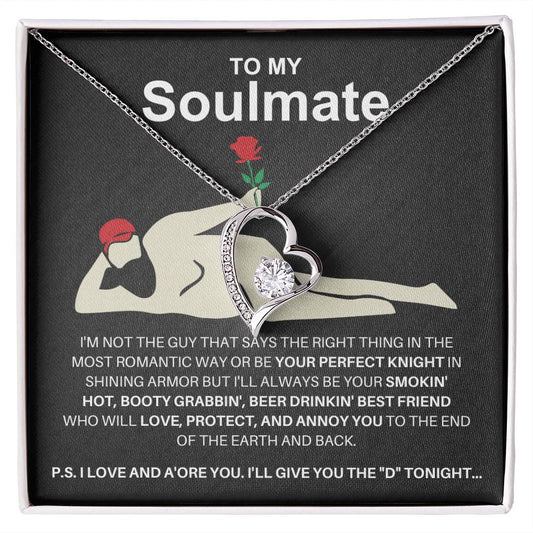 To My Soulmate | Man Bod w/Red Rose | Forever Love Necklace