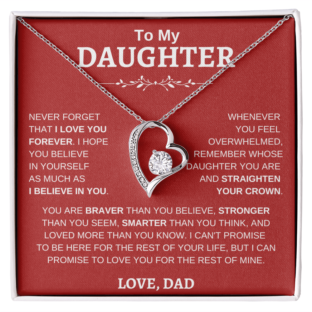 To My Daughter , Love Dad RW : Forever Love Necklace