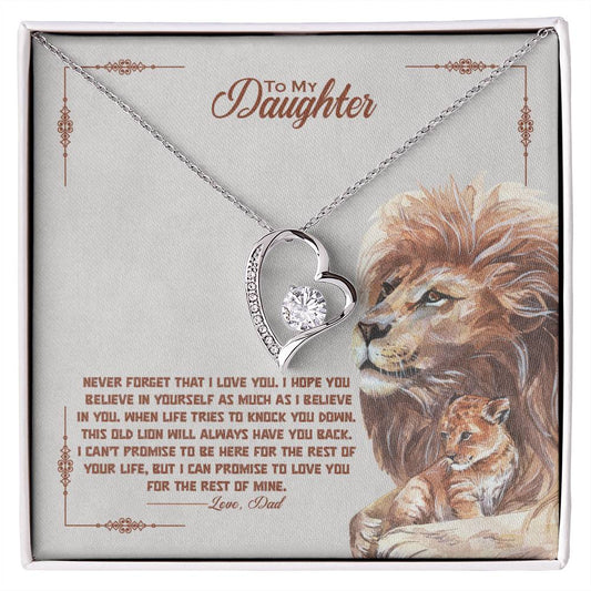 To My Daughter | I Believe In You |  Forever Love Necklace