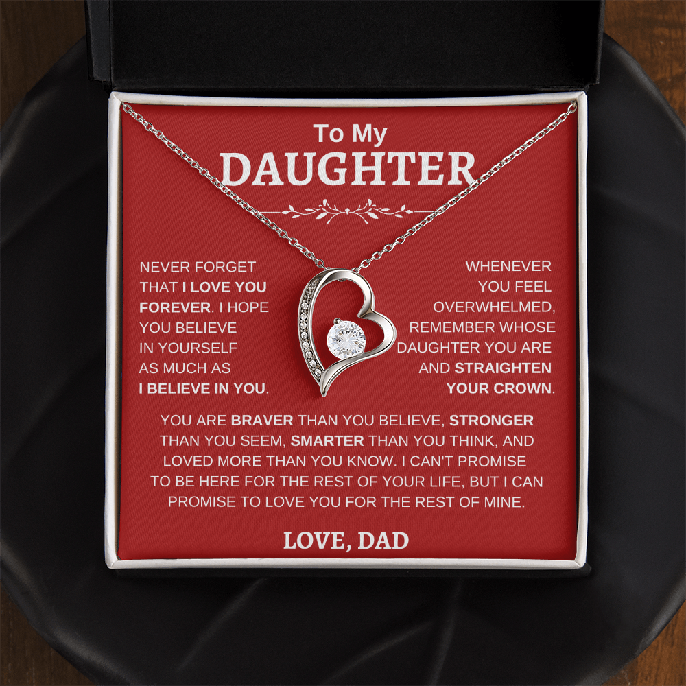 To My Daughter , Love Dad RW : Forever Love Necklace