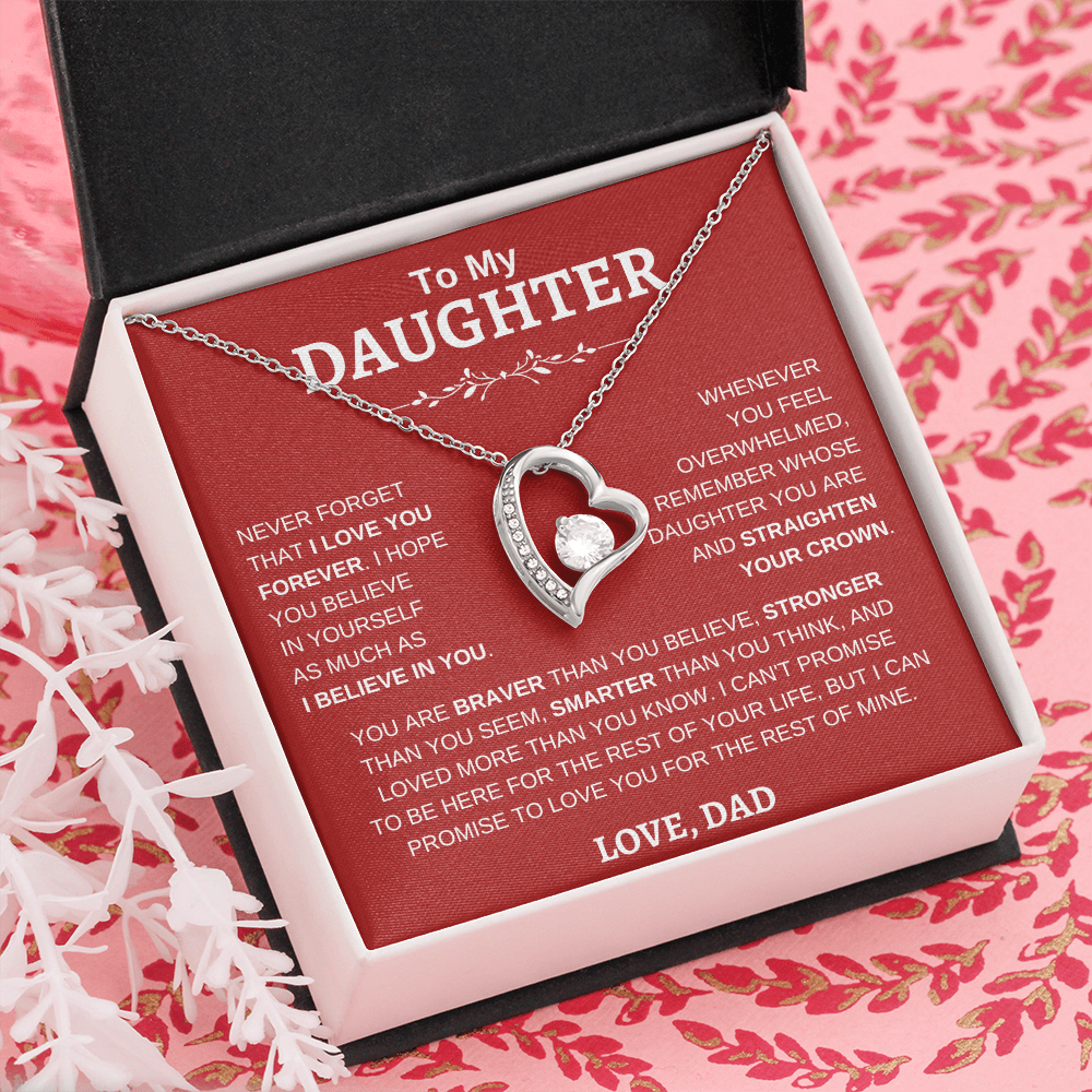 To My Daughter , Love Dad RW : Forever Love Necklace