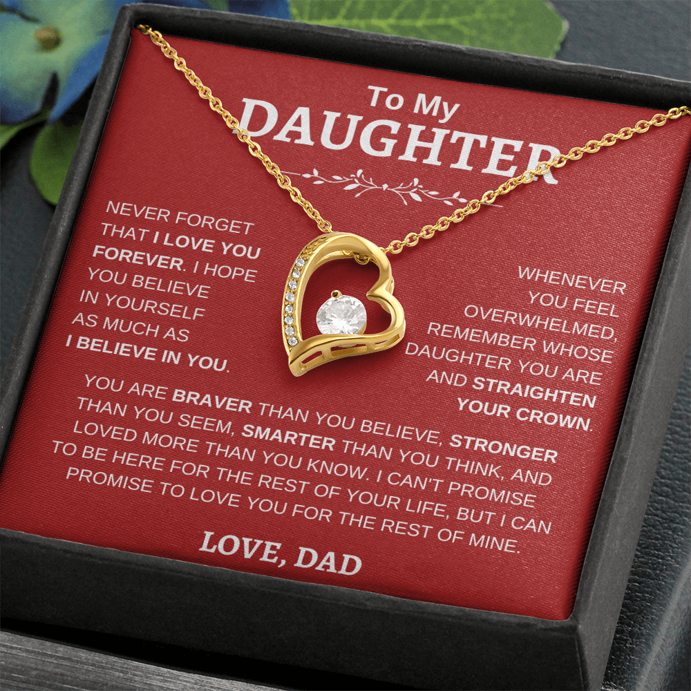 To My Daughter , Love Dad RW : Forever Love Necklace