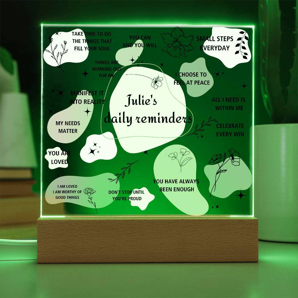 Personalized Name Affirmation Acrylic Square Plaque