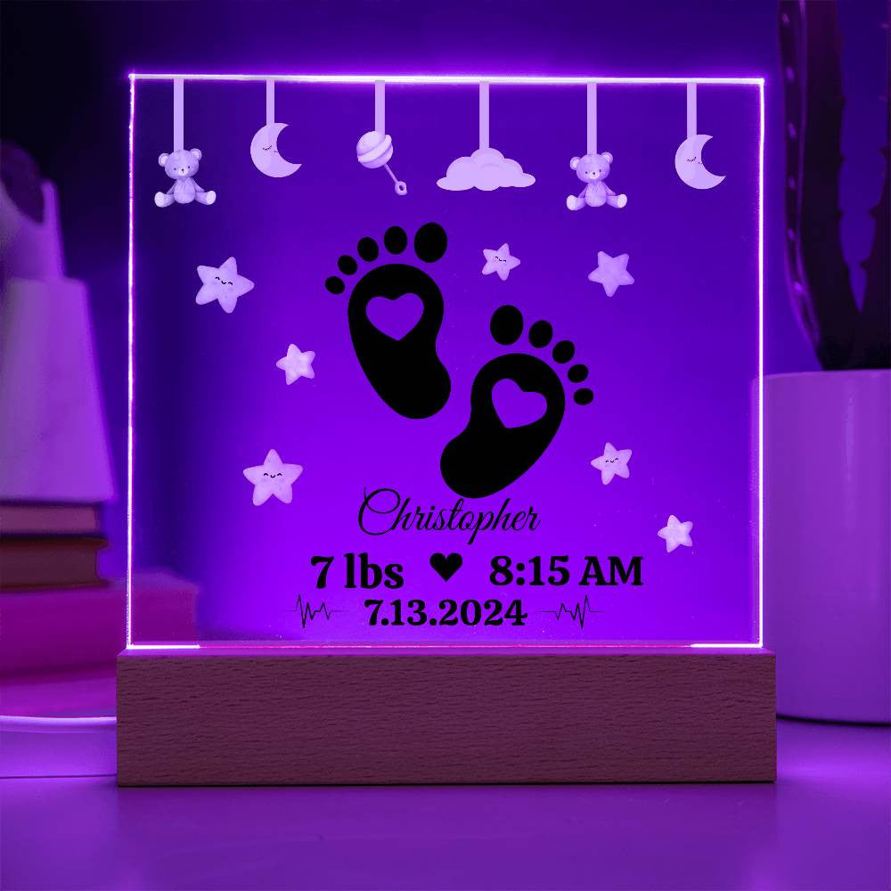 New-Born:Baby Shower | Acrylic Square Plaque