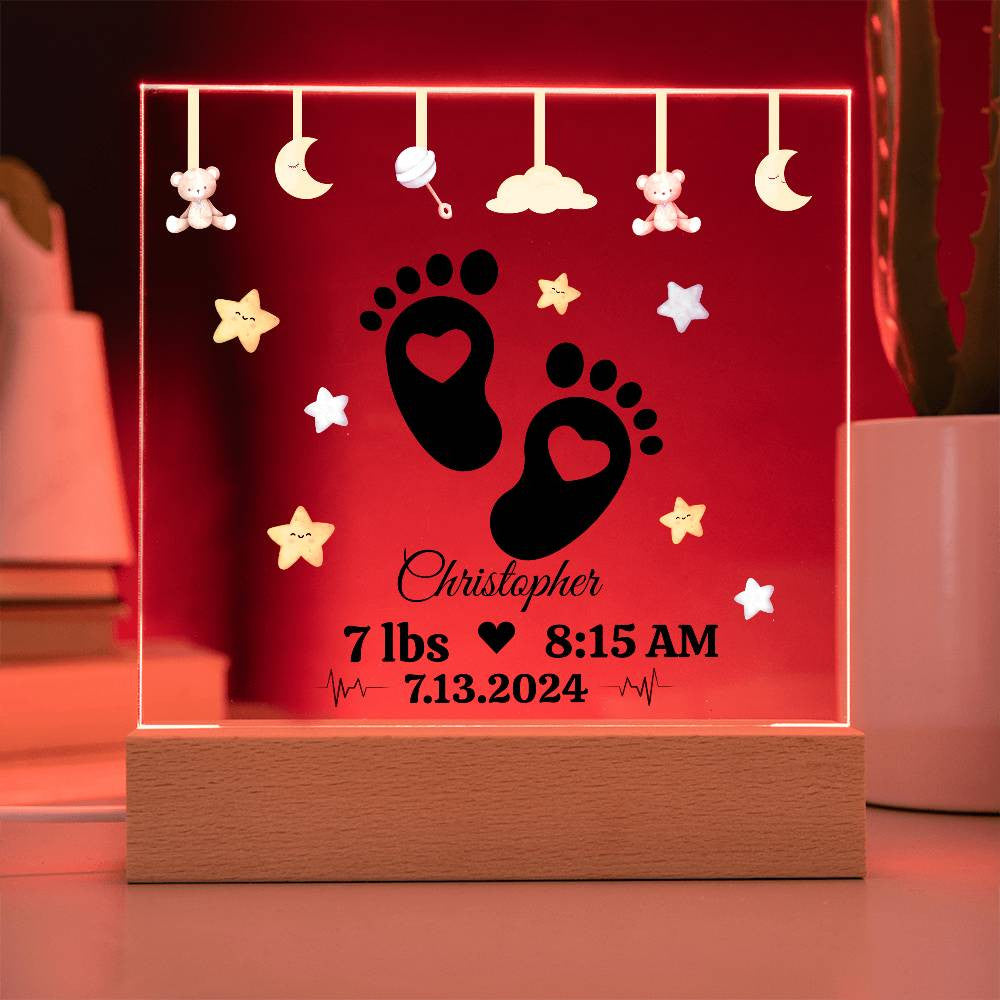 New-Born:Baby Shower | Acrylic Square Plaque