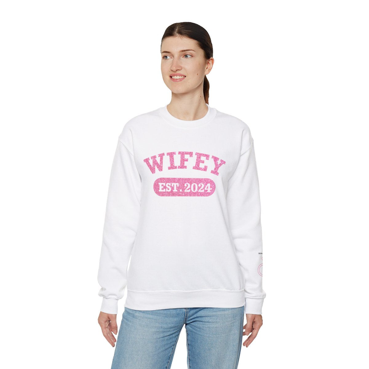 Personalized Wifey Crewneck Sweatshirt