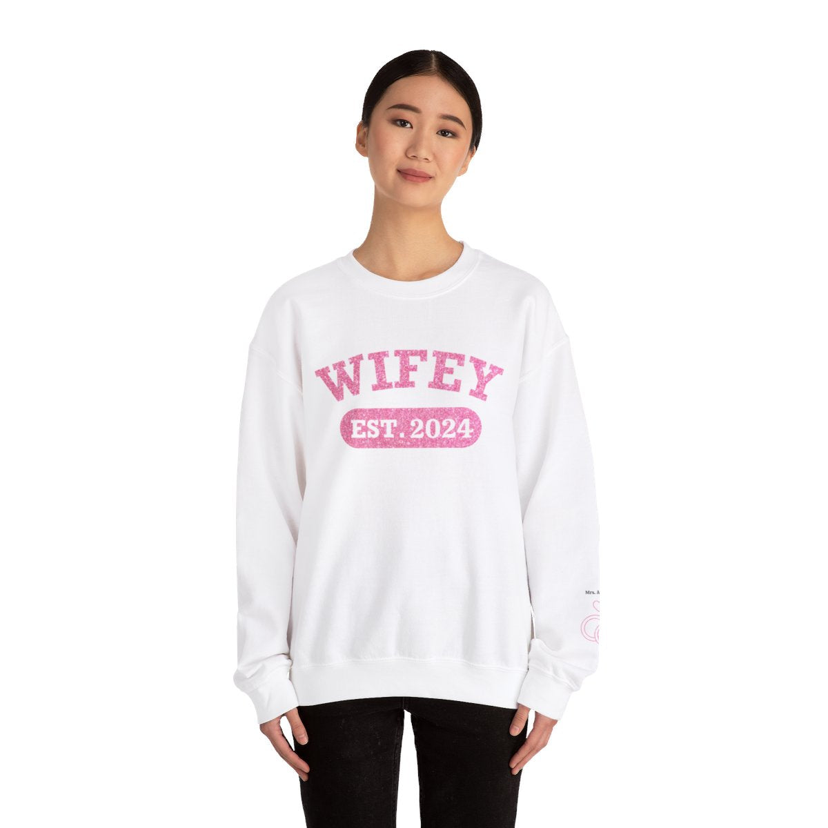 Personalized Wifey Crewneck Sweatshirt